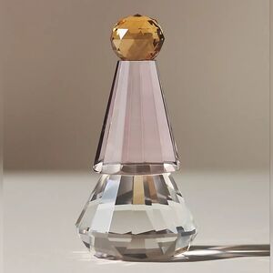 💰SOLD💰 Anthropologie Cut Glass Holiday Tree Elegant Pink Crystal Art Piece